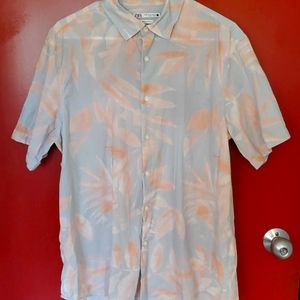 Zara palm leaf pattern shirt